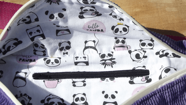 Sac banane velours violet