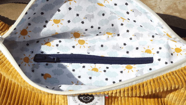 Sac banane velours moutarde