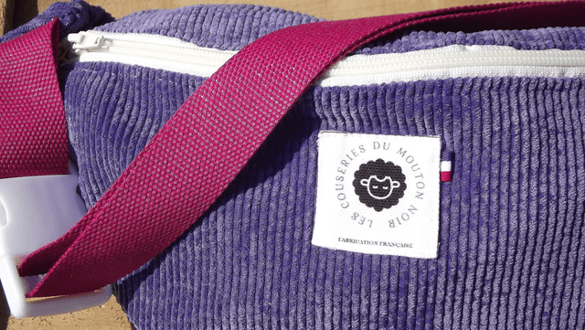 Sac banane velours violet