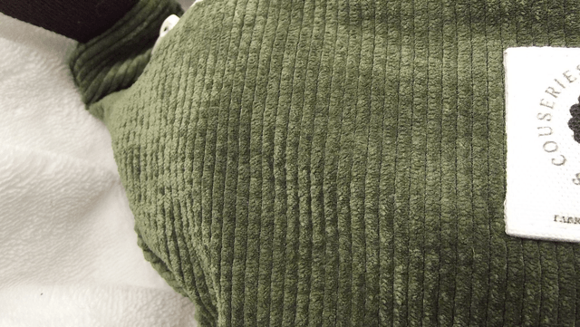 Sac banane velours kaki