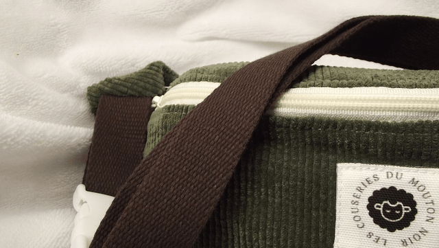 Sac banane velours kaki
