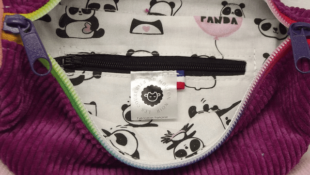Sac banane en velours cotelé multi couleurs