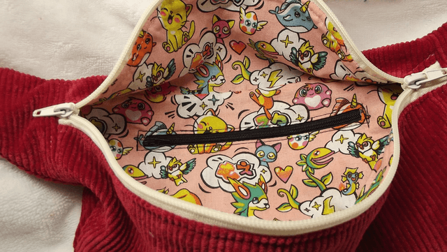 Sac banane velours rouge