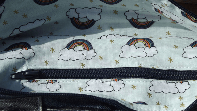 Sac banane tissus denim/ manga