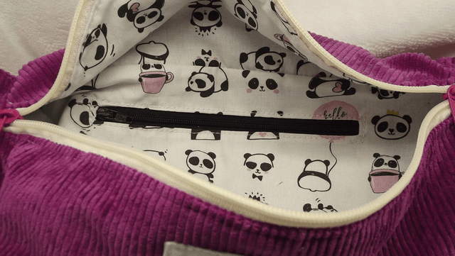 Sac banane velours fuchsia